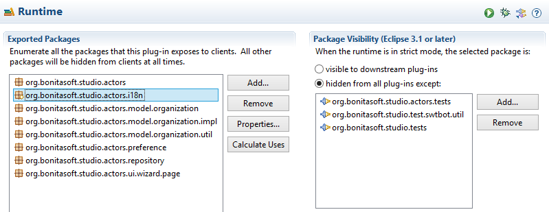 Package Visibility Reduced to specific plugins