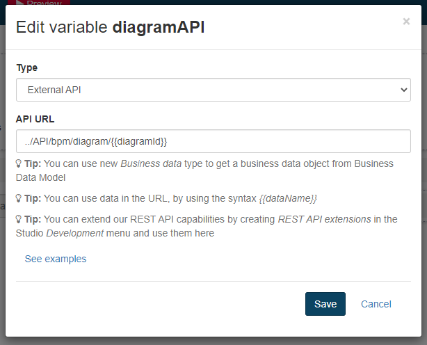 variable diagram API